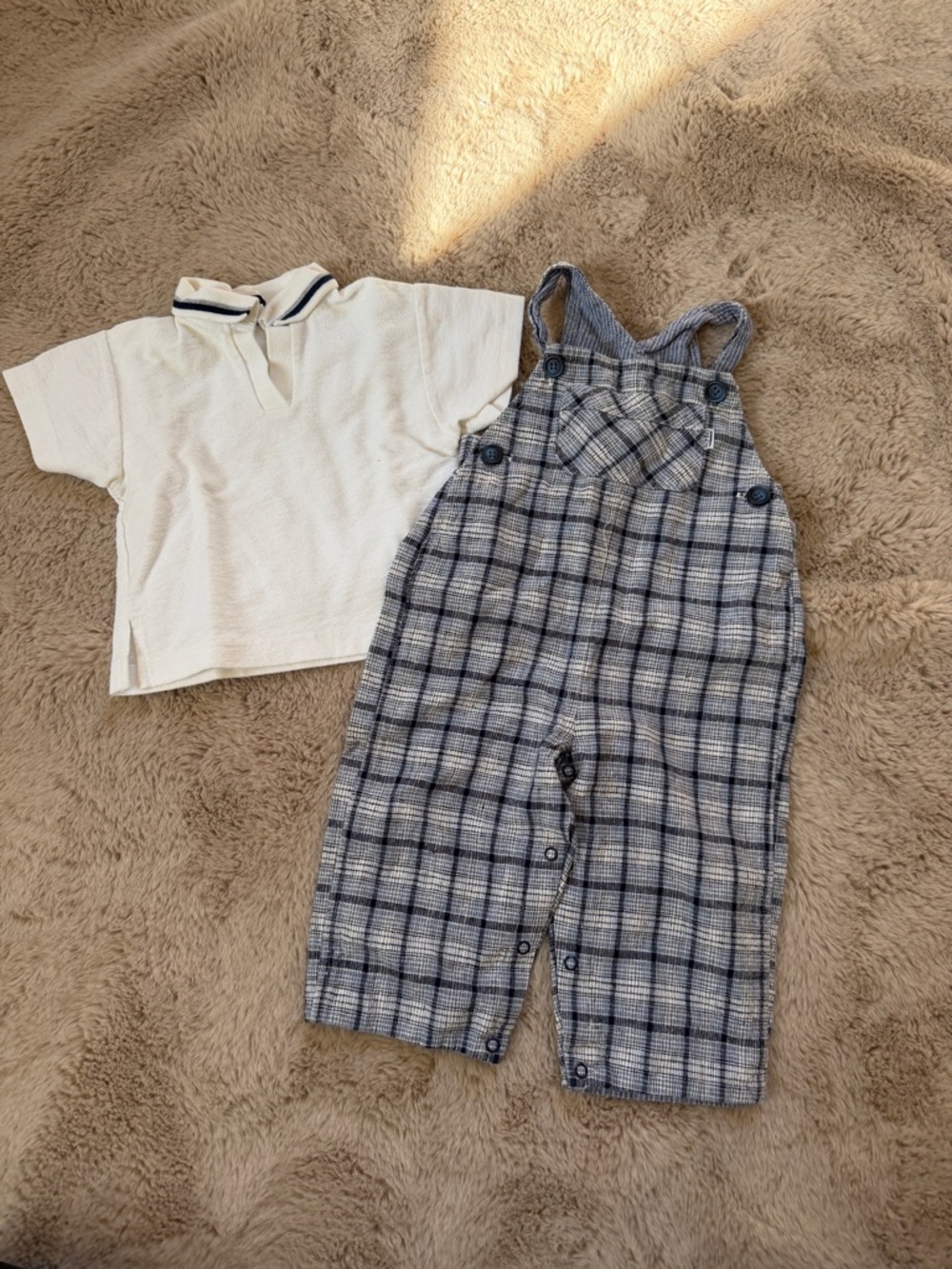 Vintage Baby Boy Clothes Bundle 18 Months Overalls Spring Summer Preppy Outfit